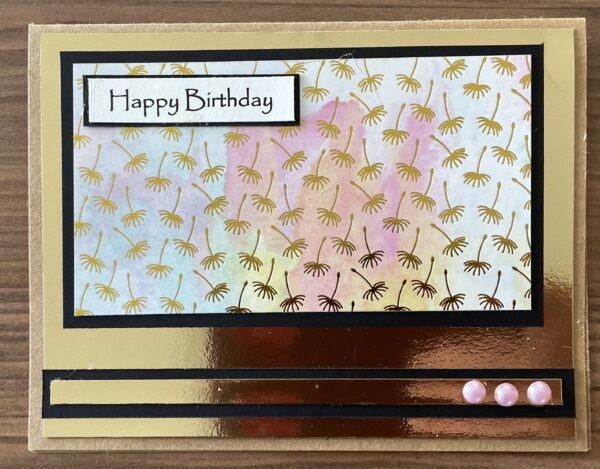 Happy Birthday card with gold foil